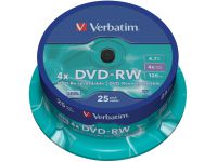 Verbatim DVD-RW Matt Silver 4,7 GB 25 stuk(s)