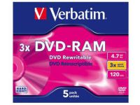 Verbatim - DVD-RAM x 5 - 4.7 GB - opslagmedia