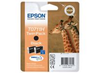 Epson T0711 Twin Pack - 2 - hoge capaciteit - zwart - origineel - inktcartridge