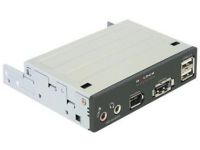 DeLOCK 3.5“ Mutlipanel eSATAp/USB 2.0/FireWire/HD-Audio - paneel voor storage bay ports
