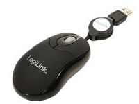 LogiLink Mini with retractable cable - muis - USB