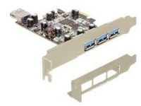 DeLock PCI Express Card > 3 x extern + 1 x intern USB 3.0 - USB-adapter - 4 poorten