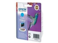 Epson T0802 - cyaan - origineel - inktcartridge