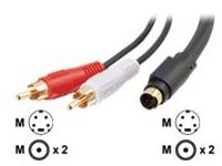C2G 2m Value Series S-Video/RCA-Type Audio Cable audio kabel Zwart