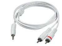 C2G 2m 3.5mm Male to 2 RCA-Type Male Audio Y-Cable - iPod audio kabel 2 x RCA Wit