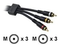 C2G 15m Velocity RCA-Type Audio/Video Cable composiet videokabels 3 x RCA Zwart