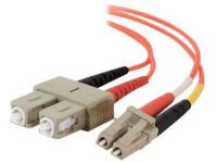C2G 2m LC/SC Duplex 62.5/125 Multimode Fibre Cable netwerkkabel Oranje