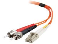 C2G 3m LC/ST Duplex 62.5/125 Multimode Fibre Cable w/ Clips Glasvezel kabel