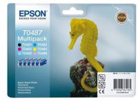 Epson Multipack T0487 - 6 - zwart, geel, cyaan, magenta, lichtmagenta, lichtcyaan - origineel - inktcartridge