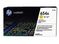 HP 654A - geel - origineel - LaserJet - tonercartridge (CF332A)