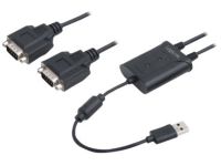 LogiLink USB 2.0 to 2-Port Serial Adapter - seriële adapter