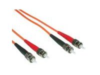 C2G 2m ST/ST LSZH Duplex 62.5/125 Multimode Fibre Patch Cable Glasvezel kabel Oranje