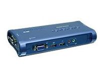 TRENDnet TK 409K - KVM / audio / USB switch - 4 poorten
