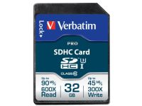 Verbatim Pro flashgeheugen 32 GB SDHC Klasse 10 UHS