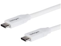 StarTech.com USB-C naar USB-C kabel met 5A/100W PD M/M wit USB 2.0 USB-IF gecertificeerd 4 m
